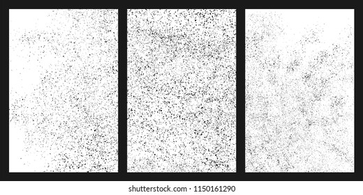 Black grainy texture isolated on white background. Damaged textured . Grunge design elements. Set vector illustration,eps 10.