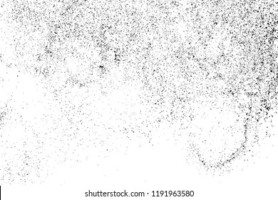 Black Grainy Texture Isolated On White Background. Overlay Noise. Grunge Design Elements. Vector Illustration, Eps 10.