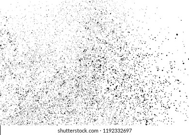 Black Grainy Texture Isolated On White Background. Overlay Noise. Grunge Design Elements. Vector Illustration, Eps 10.