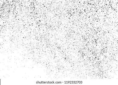 Black Grainy Texture Isolated On White Background. Overlay Noise. Grunge Design Elements. Vector Illustration, Eps 10.