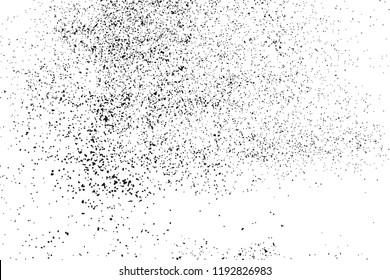 Texture Graine Noire Isolée Sur Fond Blanc. Bruit superposé. Éléments Grunge Design. Illustration Vectorielle, Eps10.