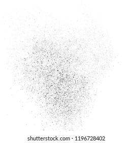 Black Grainy Texture Isolated On White Background. Dust Overlay. Dark Noise Granules. Vector Design Elements, Illustration, Eps 10.