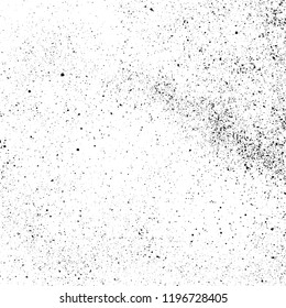 Black grainy texture isolated on white background. Dust overlay. Dark noise granules. Vector design elements, illustration, eps 10.