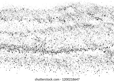 Black grainy texture isolated on white background. Dust overlay. Dark noise granules. Vector design elements, illustration, eps 10.