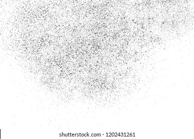Black grainy texture isolated on white background. Dust overlay. Dark noise granules. Vector design elements, illustration, eps 10.