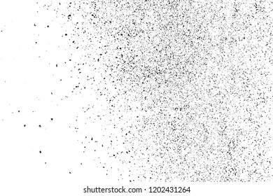 Black grainy texture isolated on white background. Dust overlay. Dark noise granules. Vector design elements, illustration, eps 10.