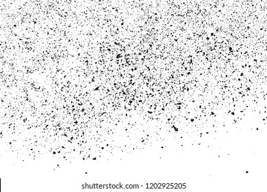 Black grainy texture isolated on white background. Dust overlay. Dark noise granules. Vector design elements, illustration, eps 10.