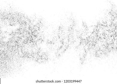 Black grainy texture isolated on white background. Dust overlay. Dark noise granules. Vector design elements, illustration, eps 10.
