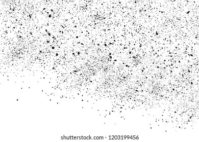 Black grainy texture isolated on white background. Dust overlay. Dark noise granules. Vector design elements, illustration, eps 10.