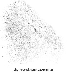 Black Grainy Texture Isolated On White Background. Dust Overlay. Dark Noise Granules. Vector Design Elements, Illustration, Eps 10.