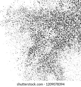 Black Grainy Texture Isolated On White Background. Dust Overlay. Dark Noise Granules. Vector Design Elements, Illustration, Eps 10.