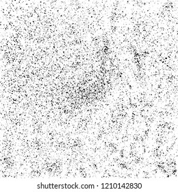Black Grainy Texture Isolated On White Background. Dust Overlay. Dark Noise Granules. Vector Design Elements, Illustration, Eps 10.