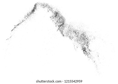 Black Grainy Texture Isolated On White Background. Dust Overlay. Dark Noise Granules. Vector Design Elements, Illustration, Eps 10.