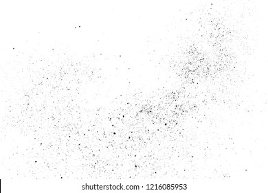 Black Grainy Texture Isolated On White Background. Dust Overlay. Dark Noise Granules. Vector Design Elements, Illustration, Eps 10.