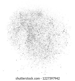 Black Grainy Texture Isolated On White Background. Dust Overlay. Dark Noise Granules. Vector Design Elements, Illustration, Eps 10.