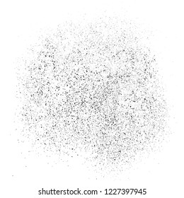 Black Grainy Texture Isolated On White Background. Dust Overlay. Dark Noise Granules. Vector Design Elements, Illustration, Eps 10.