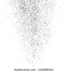  Black Grainy Texture Isolated On White Background. Dust Overlay. Dark Noise Granules. Digitally Generated Image. Vector Design Elements, Illustration, Eps 10.