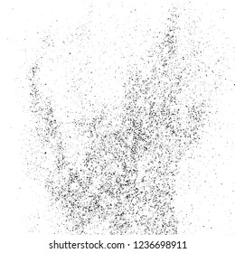  Black Grainy Texture Isolated On White Background. Dust Overlay. Dark Noise Granules. Digitally Generated Image. Vector Design Elements, Illustration, Eps 10.