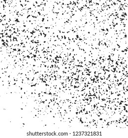  Black Grainy Texture Isolated On White Background. Dust Overlay. Dark Noise Granules. Digitally Generated Image. Vector Design Elements, Illustration, Eps 10.