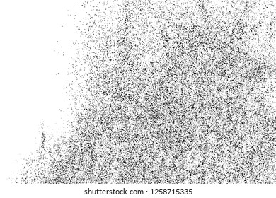  Black Grainy Texture Isolated On White Background. Dust Overlay. Dark Noise Granules. Digitally Generated Image. Vector Design Elements, Illustration, Eps 10.