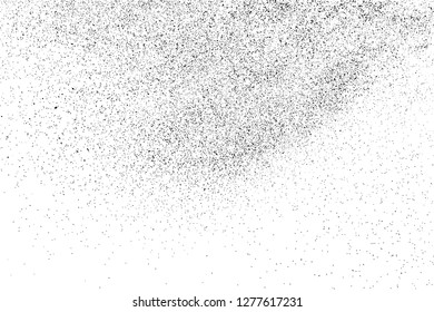 Black Grainy Texture Isolated On White Background. Dust Overlay. Dark Noise Granules. Digitally Generated Image. Vector Design Elements, Illustration, Eps 10.