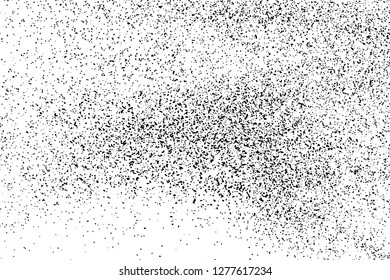 Black Grainy Texture Isolated On White Background. Dust Overlay. Dark Noise Granules. Digitally Generated Image. Vector Design Elements, Illustration, Eps 10.