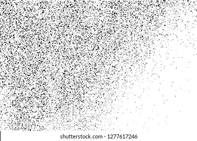 Black Grainy Texture Isolated On White Background. Dust Overlay. Dark Noise Granules. Digitally Generated Image. Vector Design Elements, Illustration, Eps 10.