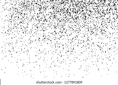 Black Grainy Texture Isolated On White Background. Dust Overlay. Dark Noise Granules. Digitally Generated Image. Vector Design Elements, Illustration, Eps 10.