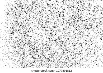 Black Grainy Texture Isolated On White Background. Dust Overlay. Dark Noise Granules. Digitally Generated Image. Vector Design Elements, Illustration, Eps 10.