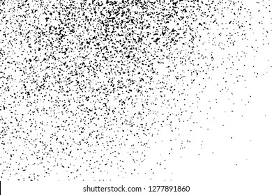 Black Grainy Texture Isolated On White Background. Dust Overlay. Dark Noise Granules. Digitally Generated Image. Vector Design Elements, Illustration, Eps 10.