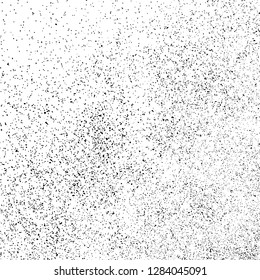 Black Grainy Texture Isolated On White Background. Dust Overlay. Dark Noise Granules. Digitally Generated Image. Vector Design Elements, Illustration, Eps 10.