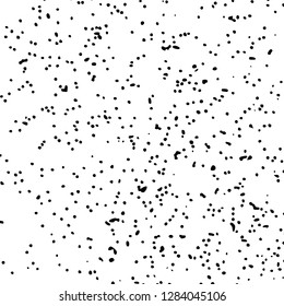 Black Grainy Texture Isolated On White Background. Dust Overlay. Dark Noise Granules. Digitally Generated Image. Vector Design Elements, Illustration, Eps 10.