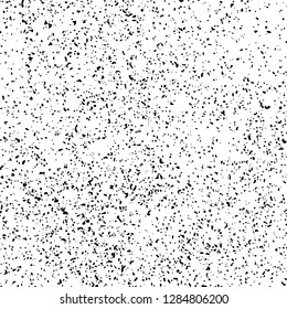 Black Grainy Texture Isolated On White Background. Dust Overlay. Dark Noise Granules. Digitally Generated Image. Vector Design Elements, Illustration, Eps 10.