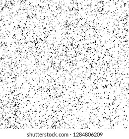 Black Grainy Texture Isolated On White Background. Dust Overlay. Dark Noise Granules. Digitally Generated Image. Vector Design Elements, Illustration, Eps 10.