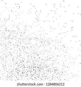 Black Grainy Texture Isolated On White Background. Dust Overlay. Dark Noise Granules. Digitally Generated Image. Vector Design Elements, Illustration, Eps 10.