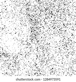 Black Grainy Texture Isolated On White Background. Dust Overlay. Dark Noise Granules. Digitally Generated Image. Vector Design Elements, Illustration, Eps 10.