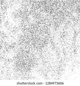 Black Grainy Texture Isolated On White Background. Dust Overlay. Dark Noise Granules. Digitally Generated Image. Vector Design Elements, Illustration, Eps 10.