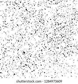 Black Grainy Texture Isolated On White Background. Dust Overlay. Dark Noise Granules. Digitally Generated Image. Vector Design Elements, Illustration, Eps 10.