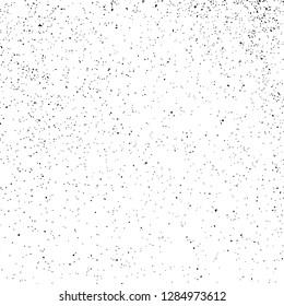 Black Grainy Texture Isolated On White Background. Dust Overlay. Dark Noise Granules. Digitally Generated Image. Vector Design Elements, Illustration, Eps 10.