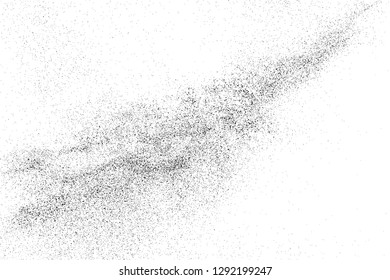 Black Grainy Texture Isolated On White Background. Dust Overlay. Dark Noise Granules. Digitally Generated Image. Vector Design Elements, Illustration, Eps 10.