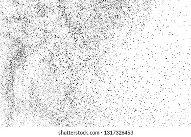 Black Grainy Texture Isolated On White Background. Dust Overlay. Dark Noise Granules. Digitally Generated Image. Vector Design Elements, Illustration, Eps 10.