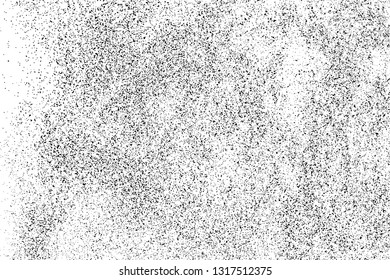 Black Grainy Texture Isolated On White Background. Dust Overlay. Dark Noise Granules. Digitally Generated Image. Vector Design Elements, Illustration, Eps 10.