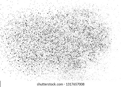 Black Grainy Texture Isolated On White Background. Dust Overlay. Dark Noise Granules. Digitally Generated Image. Vector Design Elements, Illustration, Eps 10.