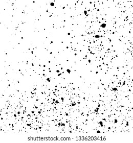 Black Grainy Texture Isolated On White Background. Dust Overlay. Dark Noise Granules. Digitally Generated Image. Vector Design Elements, Illustration, Eps 10.