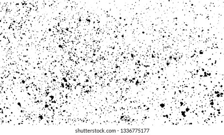 Black Grainy Texture Isolated On White Background. Dust Overlay. Dark Noise Granules. Digitally Generated Image. Vector Design Elements, Illustration, Eps 10.