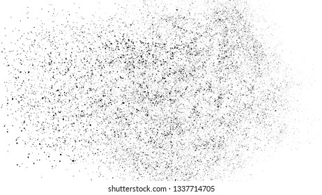 Black Grainy Texture Isolated On White Background. Dust Overlay. Dark Noise Granules. Digitally Generated Image. Vector Design Elements, Illustration, Eps 10.
