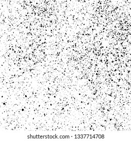 Black Grainy Texture Isolated On White Background. Dust Overlay. Dark Noise Granules. Digitally Generated Image. Vector Design Elements, Illustration, Eps 10.