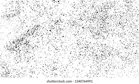 Black Grainy Texture Isolated On White Background. Dust Overlay. Dark Noise Granules. Digitally Generated Image. Vector Design Elements, Illustration, Eps 10.