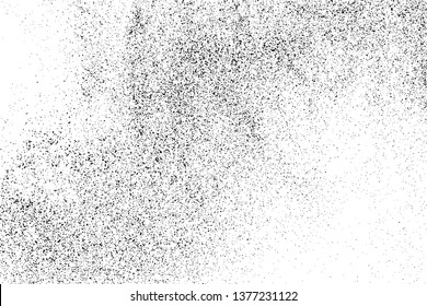 Black Grainy Texture Isolated On White Background. Dust Overlay. Dark Noise Granules. Digitally Generated Image. Vector Design Elements, Illustration, Eps 10.