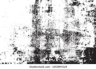 Black Grainy Texture Isolated On White Background. Dust Overlay. Dark Noise Granules. Digitally Generated Image. Vector Design Elements
